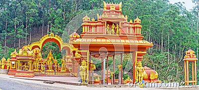 Panorama of Seetha Amman Temple Stock Photo