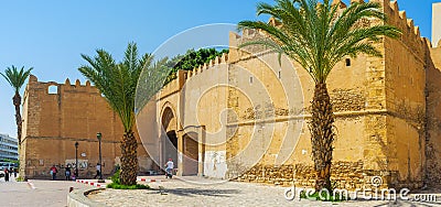 Panorama of Sfax fortress, Tunisia Editorial Stock Photo