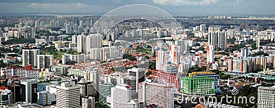 Panorama Of Singapore City Stock Photo