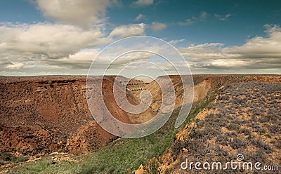 Panorama slopes plateau Ustyurt Stock Photo