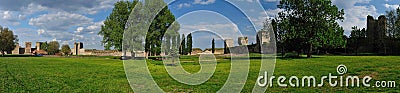 Panorama of Smederevo Fortress, Serbia Stock Photo