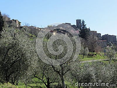 Panorama of Sorana village, province of Pistoia . Tuscany, Italy Stock Photo