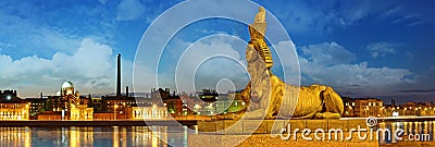 Panorama with the Sphinx in St. Petersburg Stock Photo