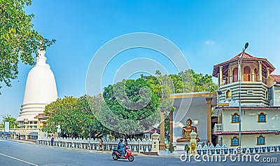 Panorama of Sri Sambuddhaloka Viharaya Temple Editorial Stock Photo