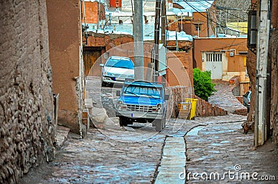 Panorama of the street of the old city in Iran Stock Photo