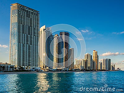 Panorama of Sunny Isles Beach city Stock Photo