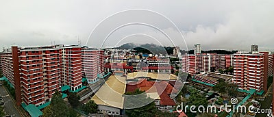 Panorama of Toh Yi housing estate and Bukit Timah hill Stock Photo