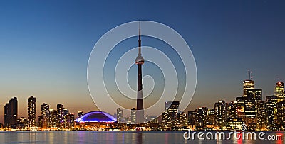 Panorama of Toronto skyline at Stock Photo