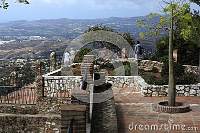 Panorama of the town of Fuengirola, Malaga, Spain Editorial Stock Photo