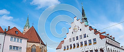 Panorama Town Hall of Neumarkt in the Upper Palatinate Stock Photo