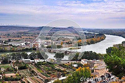 Panorama Tudela, Spain Stock Photo