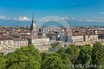 Panorama of Turin skyline Stock Photo