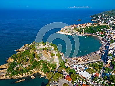 Panorama of Ulcinj in Montenegro Stock Photo