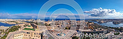 Panorama of Valletta with amazing architecture, capital city of Malta Stock Photo