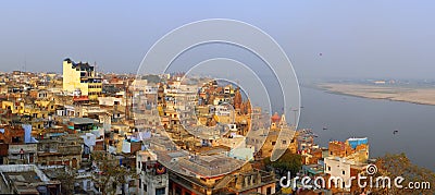 Panorama of Varanasi Stock Photo