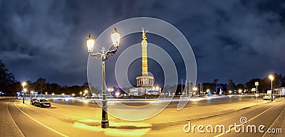 Panorama of the Victory Column in Berlin Stock Photo