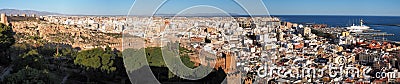 Panoramic view of Almeria, Andalucia Editorial Stock Photo