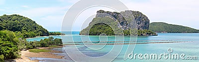 Panorama view of ang thong Island ,Archipelago in Thailand Stock Photo