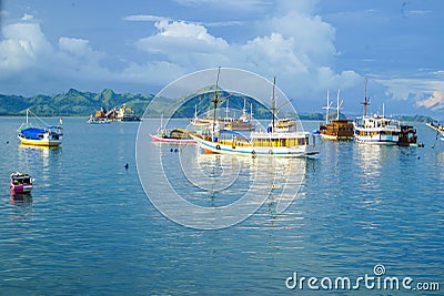 Panorama view the boat fisherman Editorial Stock Photo