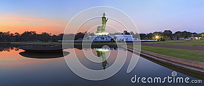 Panorama view of Buddha statue Stock Photo