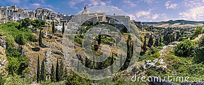 Gravina in Puglia, Italy with the cathedral visible in the old town Stock Photo