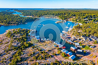 Panorama view of Karingsund situated at Aland islands in Finland Stock Photo