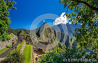 Panorama view of Machu Picchu Editorial Stock Photo