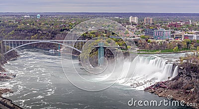 Panorama view of Niagara Falls Editorial Stock Photo