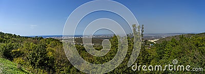 Panorama with a view of the outskirts of the city of Anapa. Stock Photo