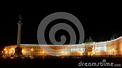 Panorama view of palace square in st. petersburg Stock Photo