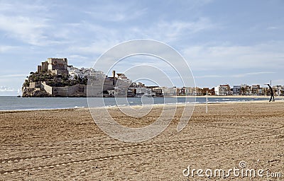 Panorama view of the Peniscola, Valencia Stock Photo