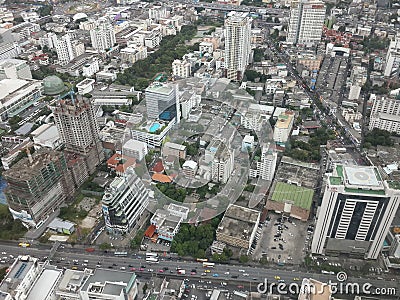 Panorama view from the 101st floor of Bangkok Stock Photo