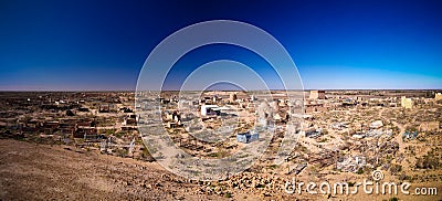 Panorama view to Mizdakhan cemetery, khodjeyli, Karakalpakstan, Uzbekistan Stock Photo