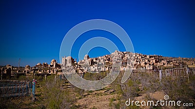 Panorama view to Mizdakhan cemetery, khodjeyli, Karakalpakstan, Uzbekistan Stock Photo