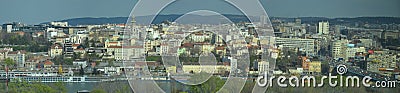 Panorama view towards Belgrade the capital of Serbia Editorial Stock Photo