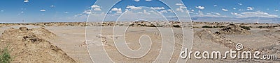 A panorama view of weathered landform Stock Photo