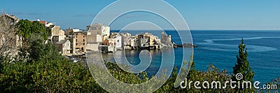 Panorama of the village of Erbalunga, Cap Corse in Corsica France Stock Photo