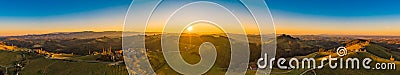 Panorama of Vineyards near Gamlitz Sulztal area south Styria, wine country Stock Photo