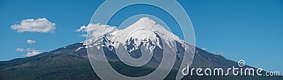 Panorama of the volcano of Osorno Stock Photo