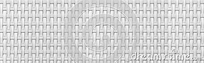 White woven rattan wall pattern and seamless background Stock Photo