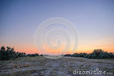 Panorama wild, sea beach in the National reserve island Stock Photo