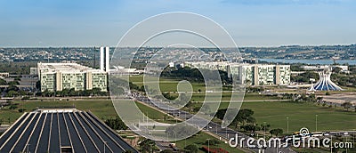 Panoramic aerial view of Brasilia - Brasilia, Distrito Federal, Brazil Editorial Stock Photo