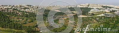 Panoramic aerial view on Jerusalem. Stock Photo