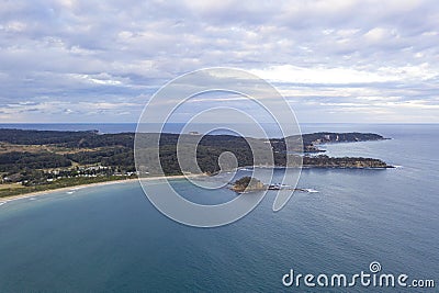 Arial view of Tomakin, NSW South Coast, Australia Stock Photo