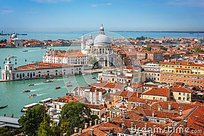 Panoramic aerial view of Venice Stock Photo