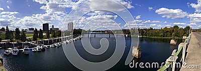 Augusta, Georgia Waterfront panoramic Stock Photo