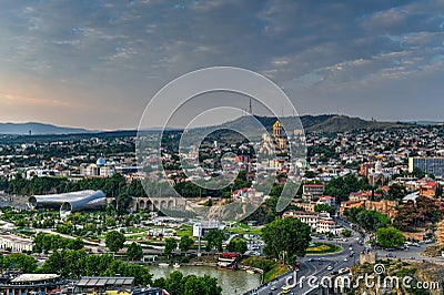 Panoramic City View - Tbilisi, Georgia Editorial Stock Photo