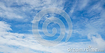 Panoramic cloudscape cloud with blue sky Stock Photo