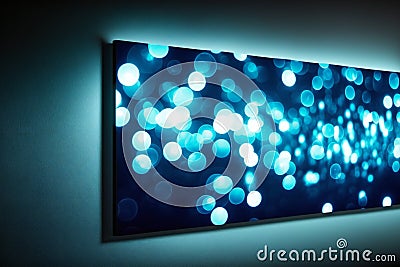 Panoramic festive beautiful blue, abstract, backgrounds Cartoon Illustration