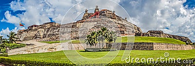 Fortified castle of san felipe in the city of cartagena de india Stock Photo